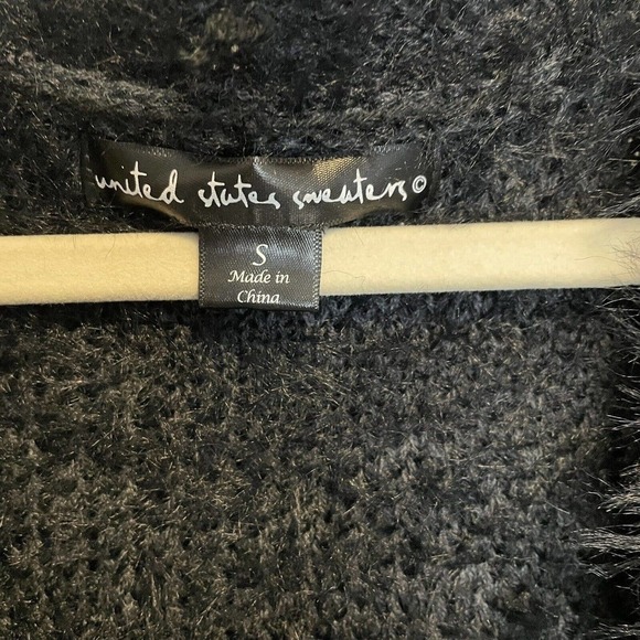 United States Sweaters Open Knit Duster Eyelash Cardigan Sweater Women's Small - Picture 4 of 9